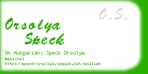 orsolya speck business card